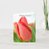 Carte Tulipes roses joyeuses Pâques (Devant)