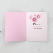 Carte Tulipes roses pour 49e anniversaire dans l'eau (Intérieur)
