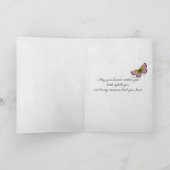 Carte tulipes roses sur noir pour sympathie (Intérieur)