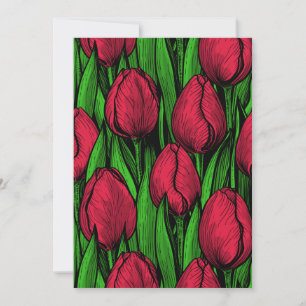 Carte Tulipes rouges