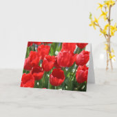 Carte Tulipes rouges (Fleur jaune)