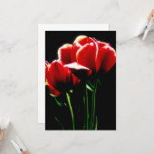 Carte Tulipes rouges (Devant/Arrière en situation)