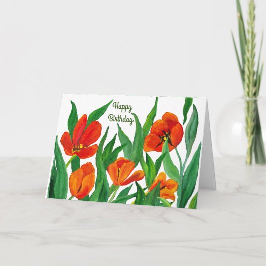 Carte Tulipes rouges (Devant)