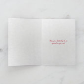 Carte tulipes rouges dans l'anniversaire brun de sac (Intérieur)