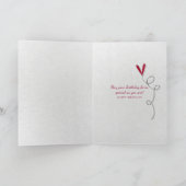 Carte tulipes rouges dans le jardin anniversaire (Intérieur)