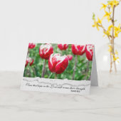 Carte Tulipes rouges et blanches avec la sympathie des g (Fleur jaune)