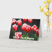 Carte Tulipes rouges et blanches personnalisables (Fleur jaune)