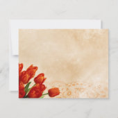 Carte Tulipes rouges personnalisées sur arrière - plan d (Dos)