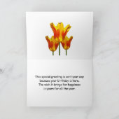 Carte Tulips d'anniversaire de nous tous (Intérieur)