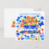 Carte Tulips et Teacup Spring (Devant / Derrière)