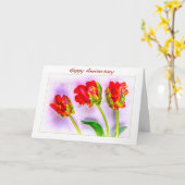 Carte Tulips Française Bon Anniversaire (Fleur jaune)