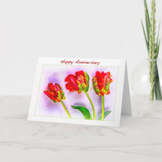 Carte Tulips Française Bon Anniversaire (Devant)