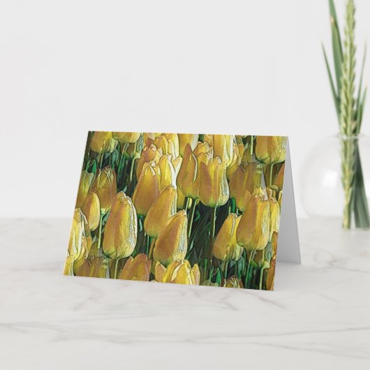 Carte Tulips Sunshine Yellow (Devant)