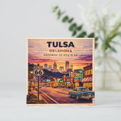 Carte Tulsa Neon Route 66 Notes de bord de route (Debout devant)