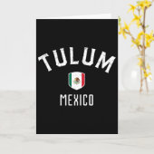 Carte Tulum Mexique - Drapeau Mexicain Tulum Tee  (Fleur jaune)
