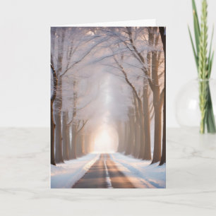 Carte Tunnel d'hiver sympathique des arbres