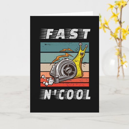 Carte Turbo escargot rapide et cool rapide n cool (Fleur jaune)