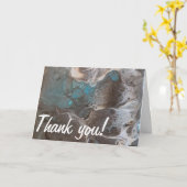 Carte "Turbulent turquoise mocha whip" merci (Fleur jaune)