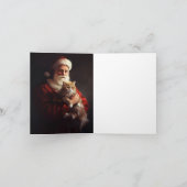 Carte Turc Angora Chat Santa Claus Festif Noël (Intérieur)