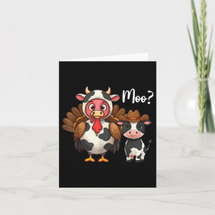 Carte Turc mou Moo Vache drôle Turquie Trot tenue Merci