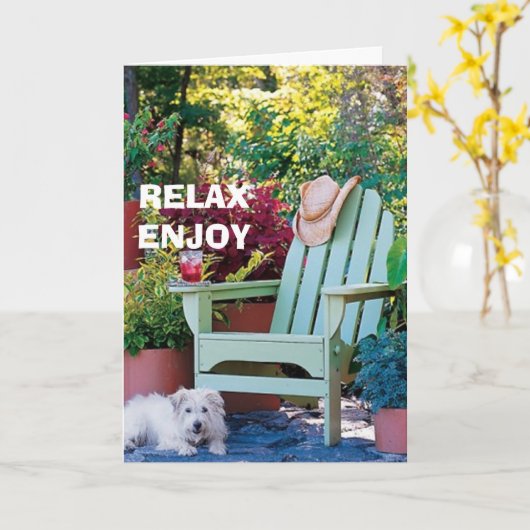 CARTE TURNING "40" CAN BE TOUCH=RELAX/ENJOY (Fleur jaune)