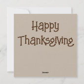 Carte Turquie bon thanksgiving (Dos)