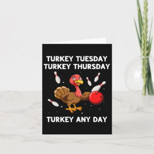 Carte Turquie Bowling Thanksgiving Bowler Strike Spare B