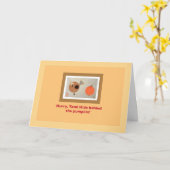 Carte Turquie&Citrouille Humour Dépêche-toi, Tom ! Thank (Fleur jaune)