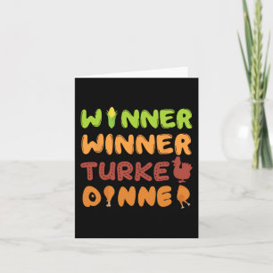 Carte Turquie Dîner Gagnante Thanksgiving Fall Fun Fall