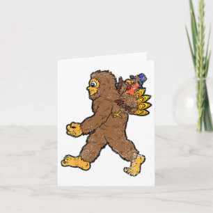 Carte Turquie équitation Bigfoot Thanksgiving Day Funny 