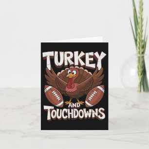 Carte Turquie Et Touchdowns Football Thanksgiving