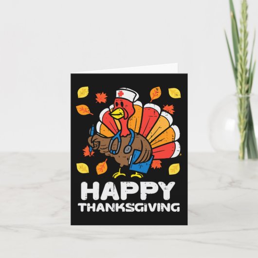 Carte Turquie Infirmière Bon thanksgiving Scrub ICU ER R (Devant)