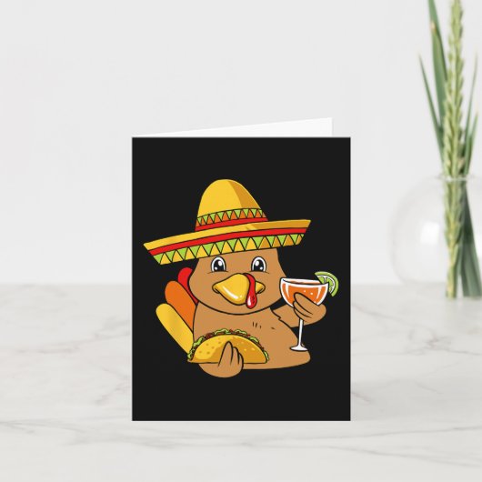 Carte Turquie Manger Taco Thanksgiving Day Mexicain F (Devant)