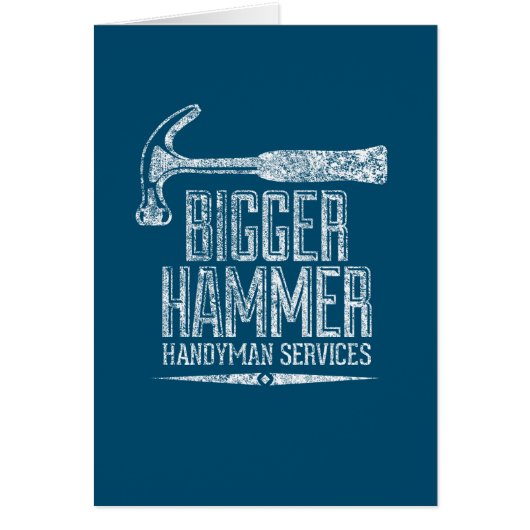 Carte Turquoise blanche plus grande Hammer Handyma (Devant)