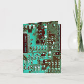 Carte turquoise bleue PCB, circuit imprimé électro (Devant)