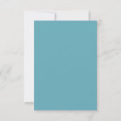 Carte Turquoise Blue RSVP, site Mariage (Dos)