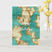 Carte Turquoise Brown Cream Animal Cowhide Western (Fleur jaune)