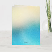 Carte Turquoise Chic Blanc Aqua Bleu (Dos)