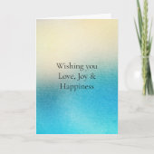 Carte Turquoise Chic Blanc Aqua Bleu (Devant)