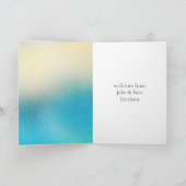 Carte Turquoise Chic Blanc Aqua Bleu (Intérieur)