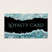 Carte turquoise de fidélité à la parties scintilla (Devant)