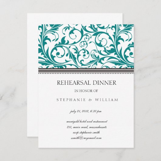 Carte turquoise de la répétition (Devant / Derrière)