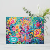 Carte Turquoise Diwali Dreamscape (Debout devant)