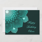 Carte Turquoise Dot Mandala Joyeux anniversaire (Devant)