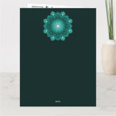 Carte Turquoise Dot Mandala Joyeux anniversaire (Dos)
