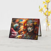 Carte 💚 💜 💛 Turquoise Elégance : Mardi Gras Radiance (Fleur jaune)