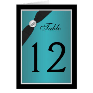 Carte turquoise et noire de nombre de Tableau de