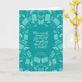Carte Turquoise Floral Pride & Prejudice Bookish Citatio (Fleur jaune)