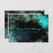 Carte Turquoise Forest Business Giant Certificate (Devant / Derrière)