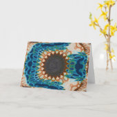 Carte Turquoise Gold Sun Southwestern Art (Fleur jaune)
